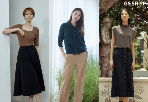 GS샵이 FW아이템을 본격 론칭한다. 왼쪽부터 모르간 스퀘어넥 니트, 쏘울 하이넥 카디건, 아뜰리에 마졸리 울블렌드 어텀 니트 탑